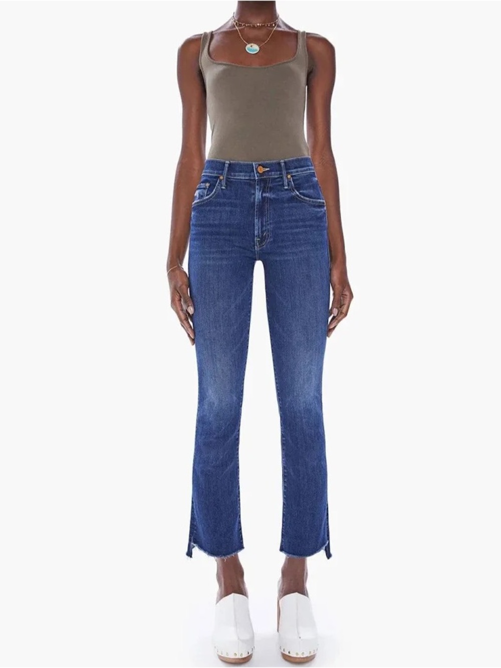 MOTHER THE INSIDER CROP STEP FRAY Girl Crush